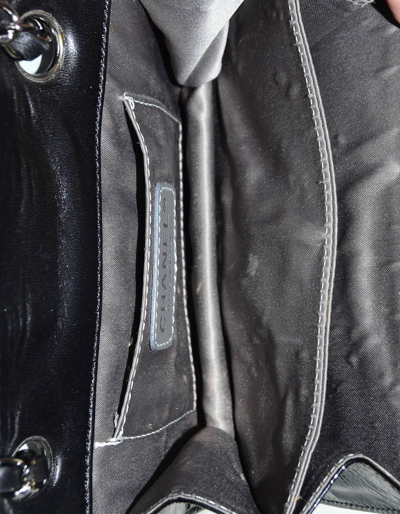Women's Chanel Black Patent Mini Madison Flap Bag