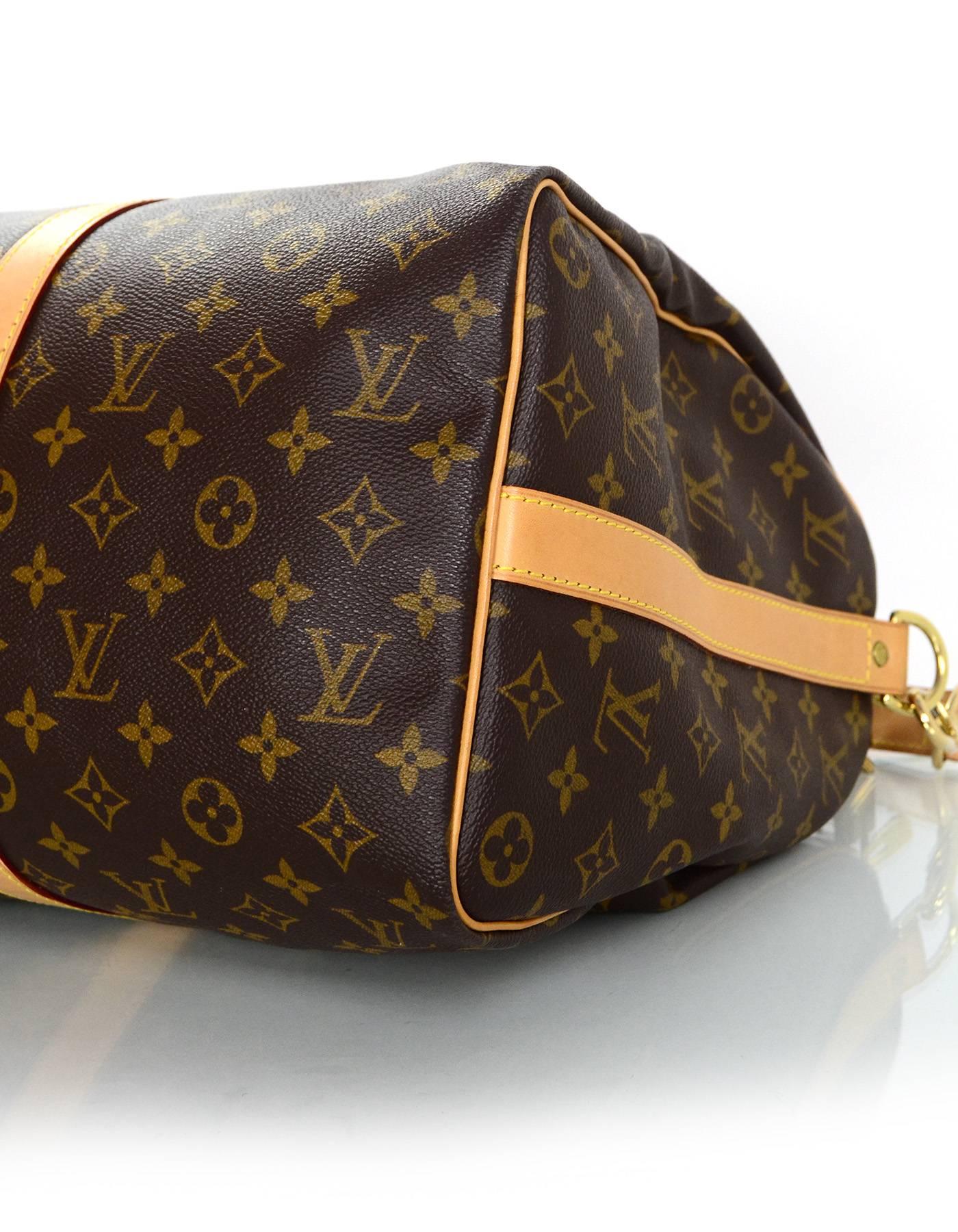 Black Louis Vuitton Monogram Keepall 45 Duffle Weekender Bag