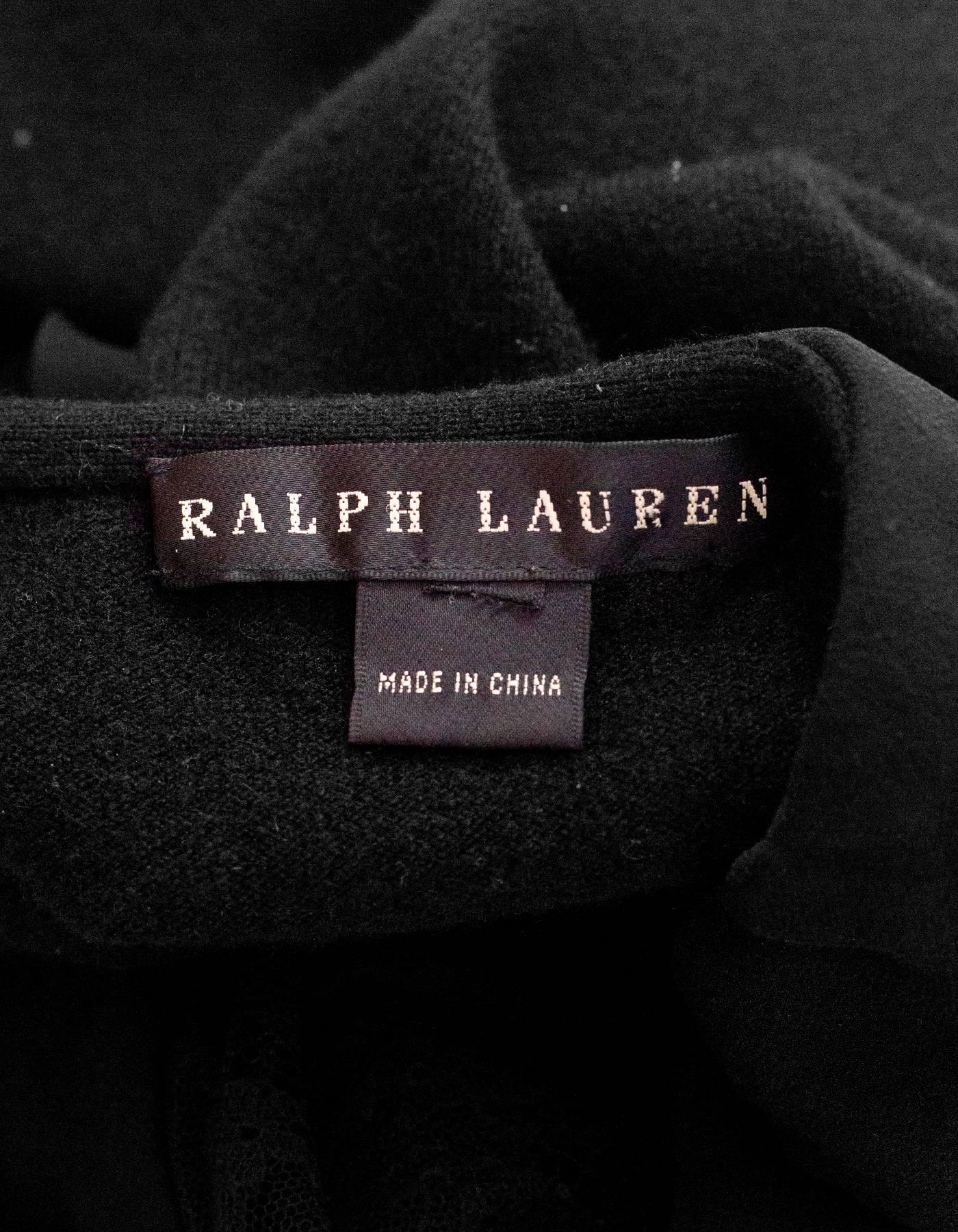 Ralph Lauren Black Cashmere Sleeveless Top sz S 1