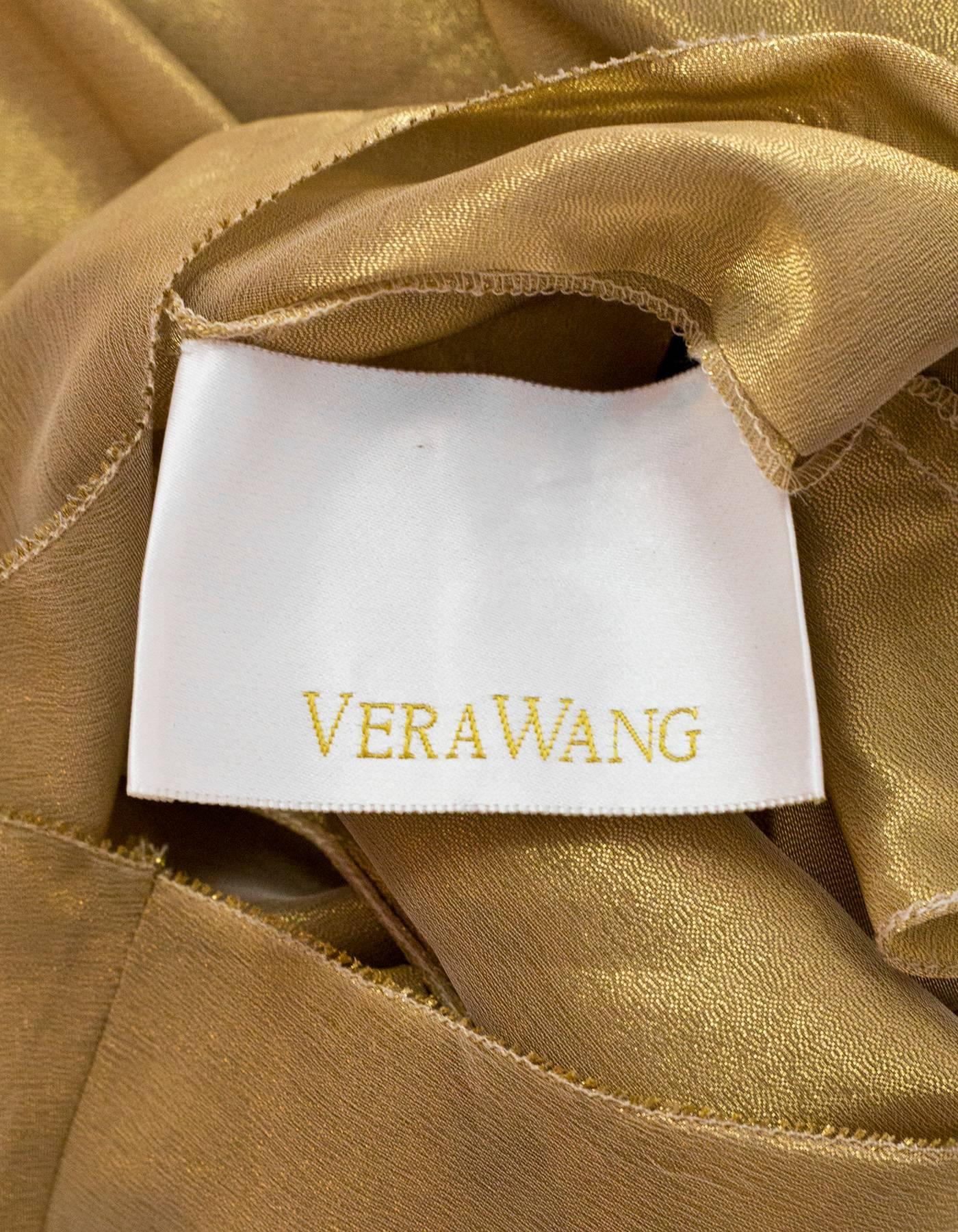 Women's Vera Wang Metallic Gold Sleeveless Top sz S