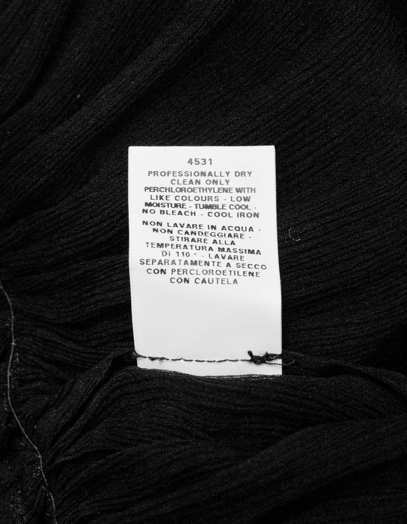 Jean Paul Gaultier Black Silk Long Sleeve Ruffle Top sz US6 3