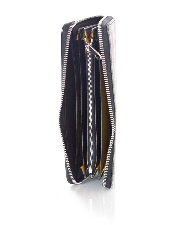 NEW Goyard Matignon Mini Zip Around Compact Wallet Black / Natural