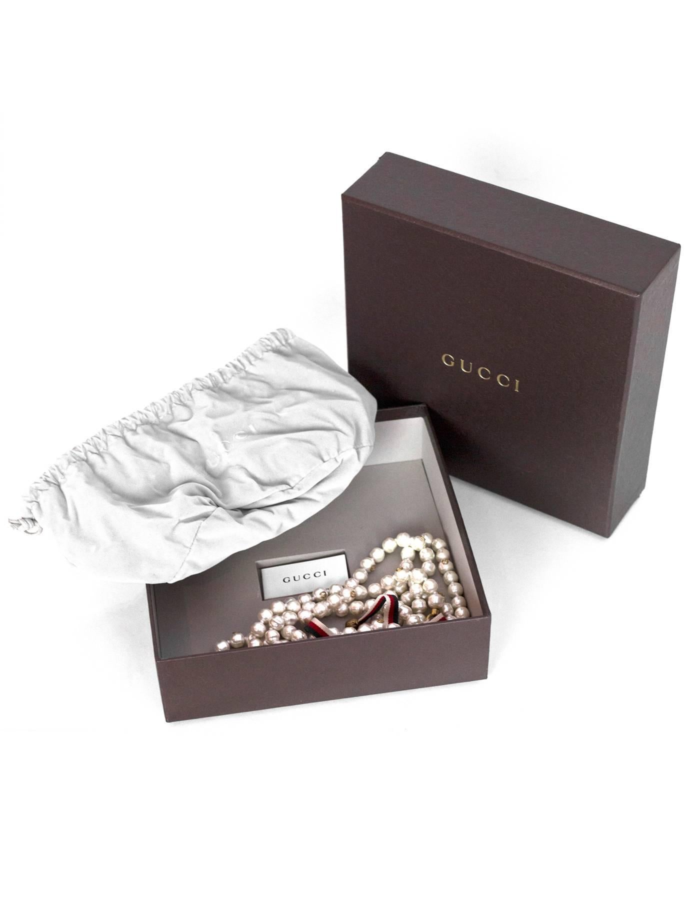 Gucci 2017 Pearl Logo Necklace with Box RT. $1, 100 2