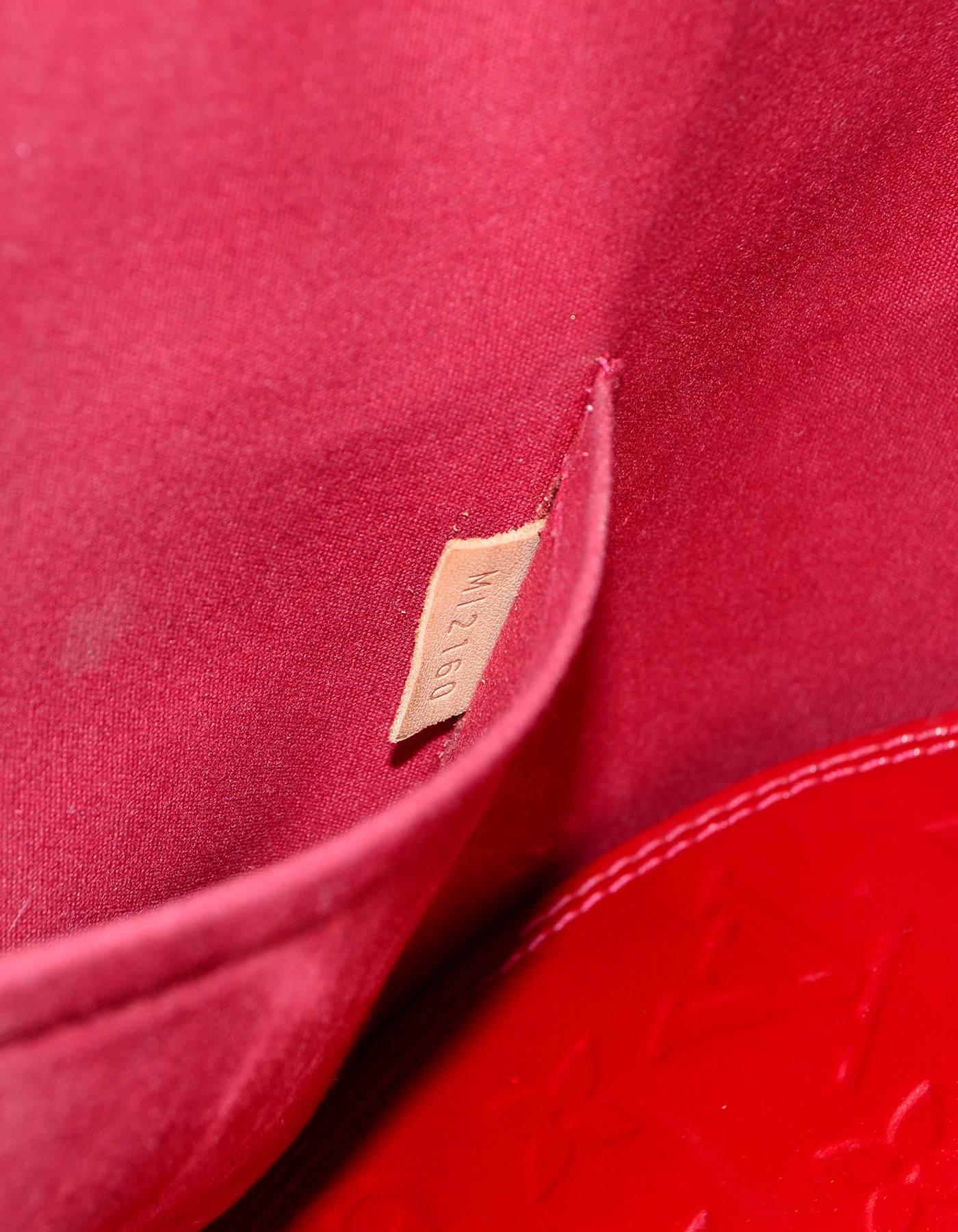 Louis Vuitton Pomme d'Amour Red Monogram Vernis Alma GM Bag 1