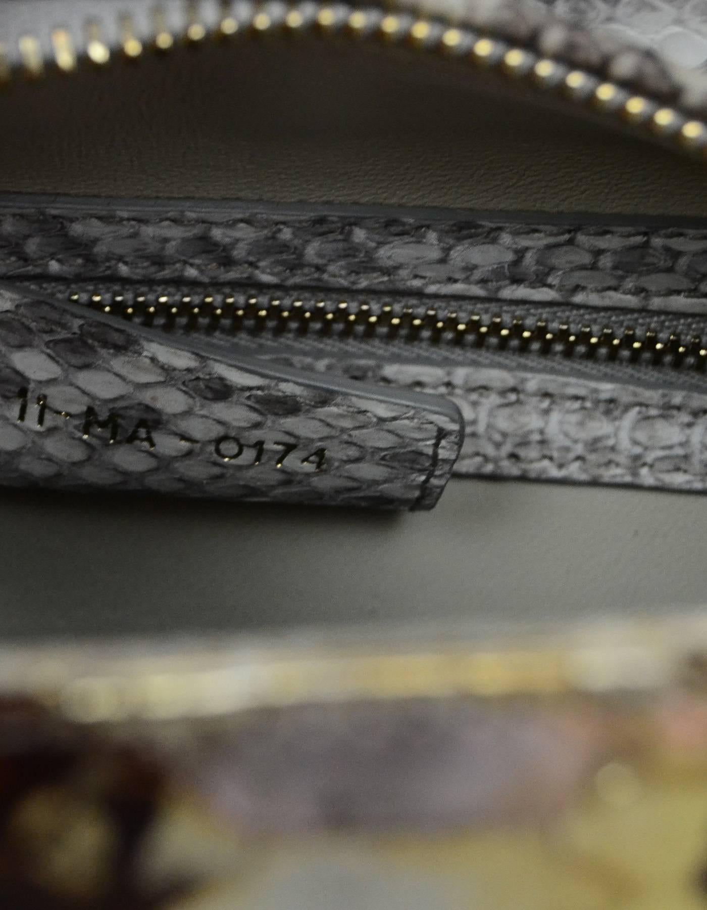 Christian Dior NEW Python Medium Lady Dior Bag rt. $8, 600 In Excellent Condition In New York, NY