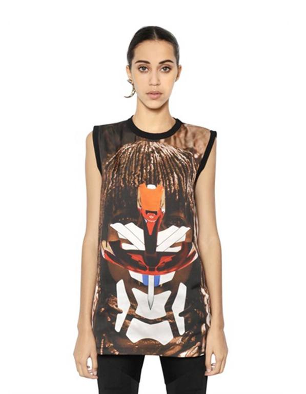givenchy ss 14 tribal and robot print silk top sz xs rt givenchy ss 14 tribal and robot print silk top sz xs rt