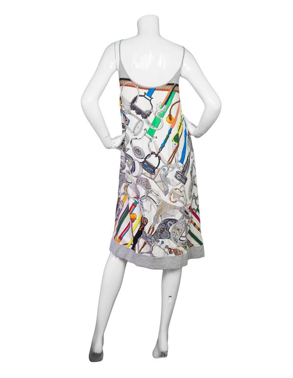 Hermes Multi-Colored Cotton/Silk Scarf Printed Dress FR36 For Sale at ...