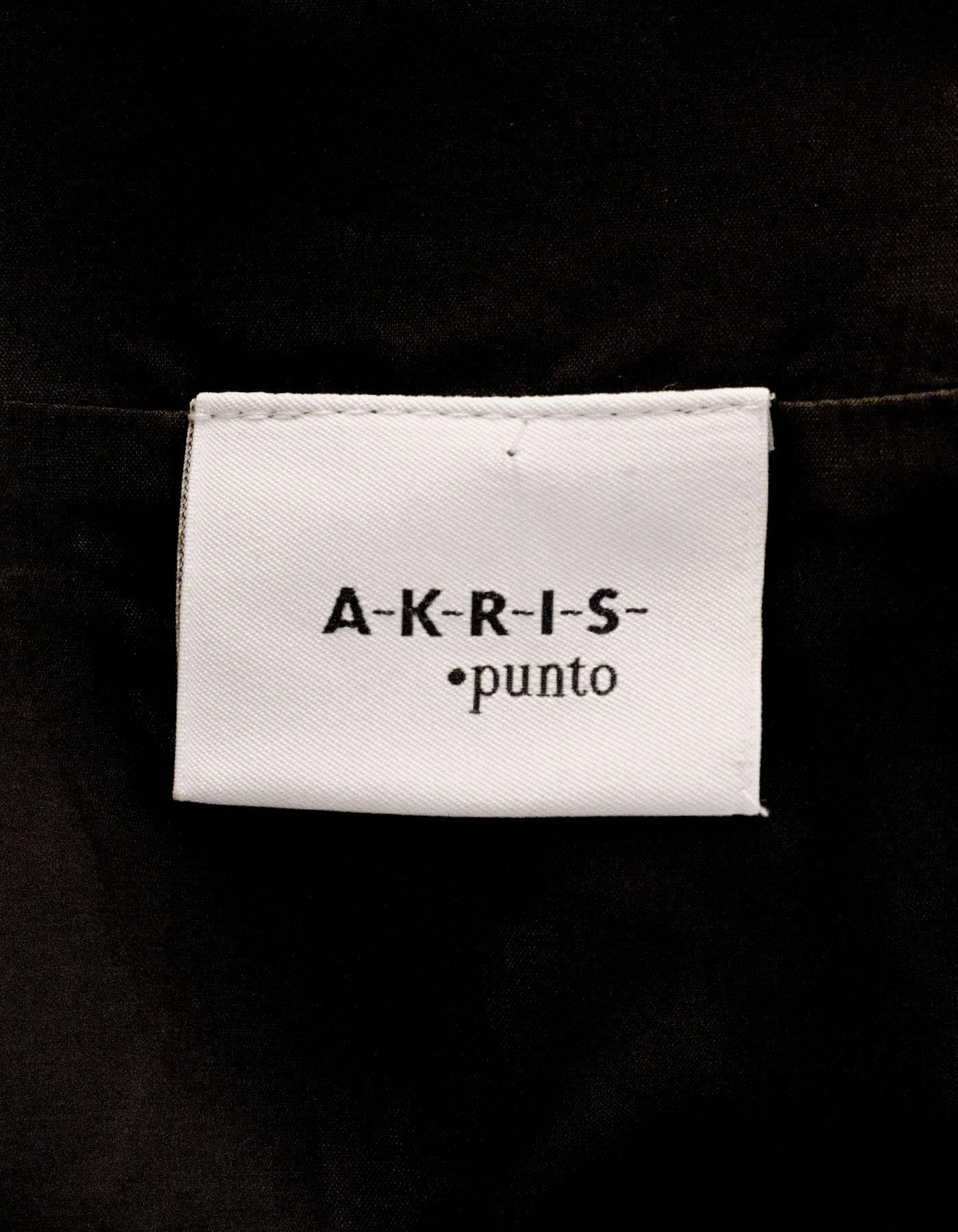 akris leather skirt