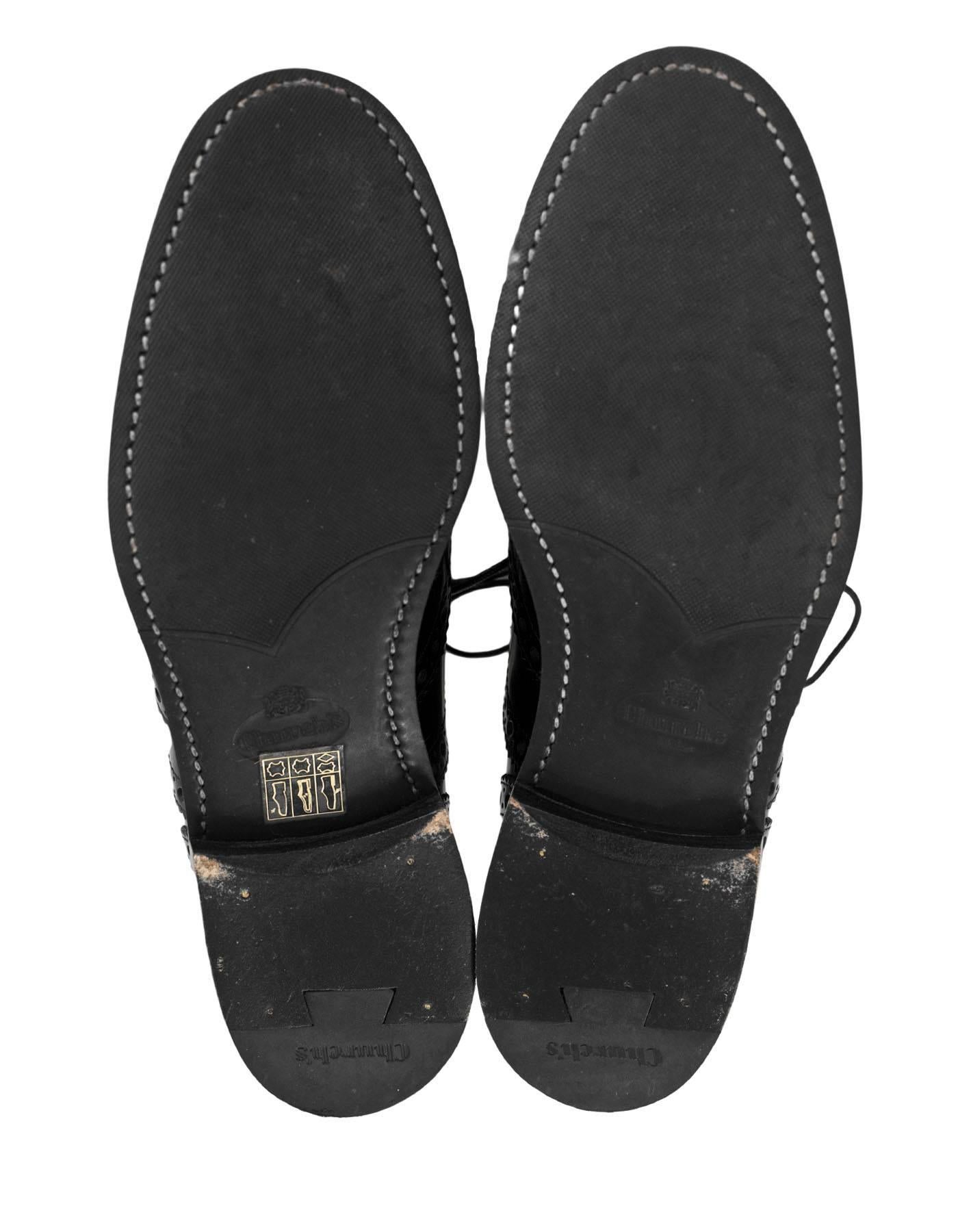 Church's Black Spectator Oxford Shoes sz 7 1