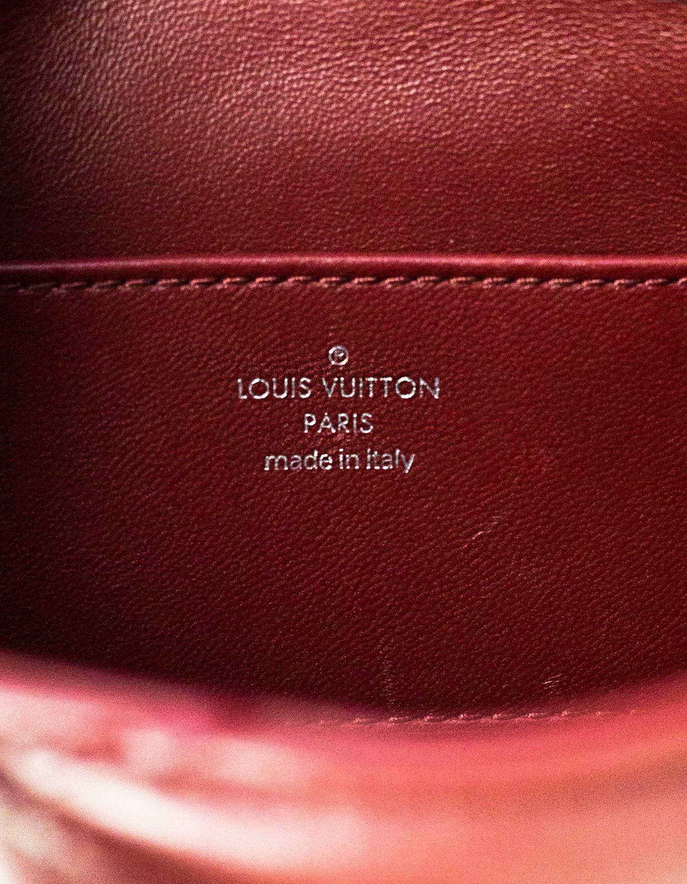 Women's Louis Vuitton Burgundy Leather GO-14 Malletage PM Quilted Twist Bag rt. $3950