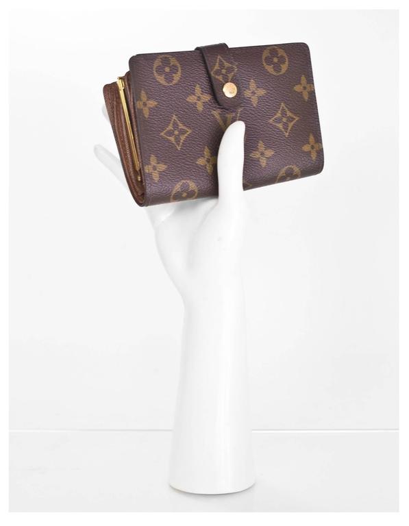 $800 Louis Vuitton Monogram Canvas Bifold French Purse Wallet - Lust4Labels