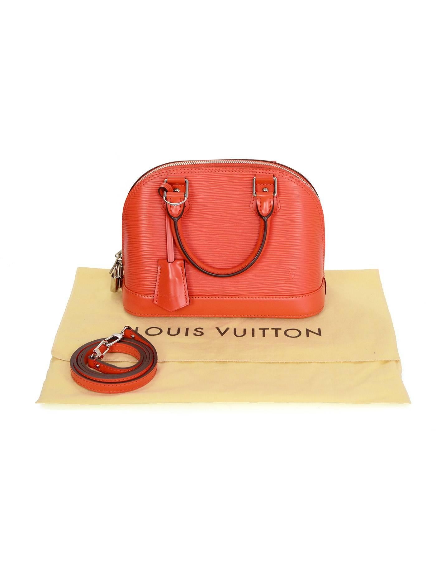 Louis Vuitton Orange Epi Leather Alma BB Crossbody Bag 1