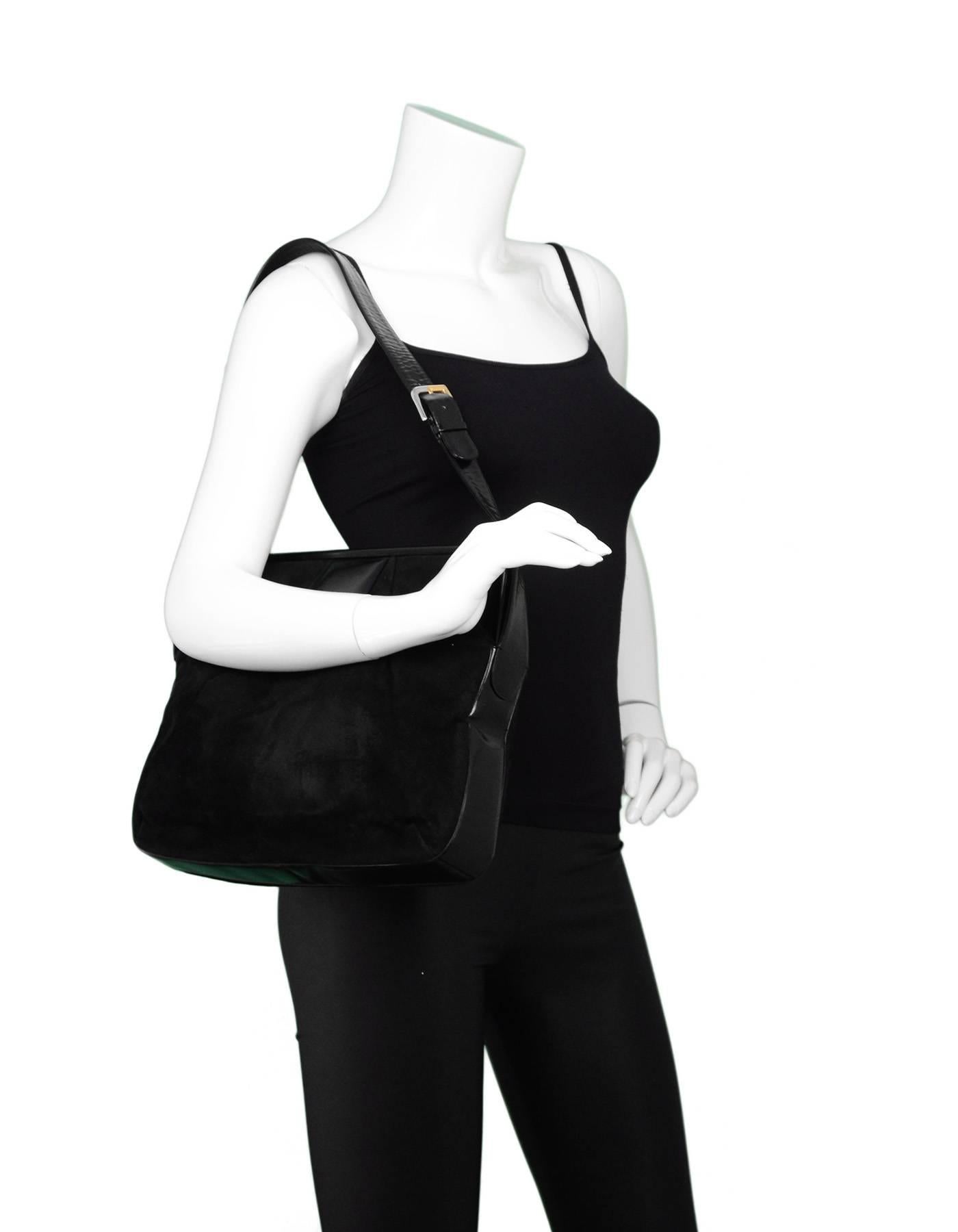 Judith Leiber Black Suede Shoulder Bag 3