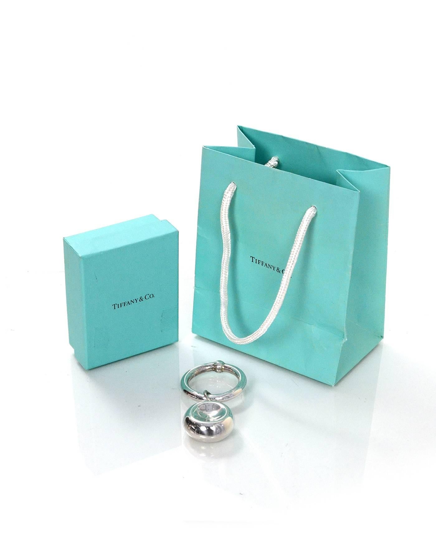 Tiffany & Co. Sterling Silver Rattle with Box In Excellent Condition In New York, NY