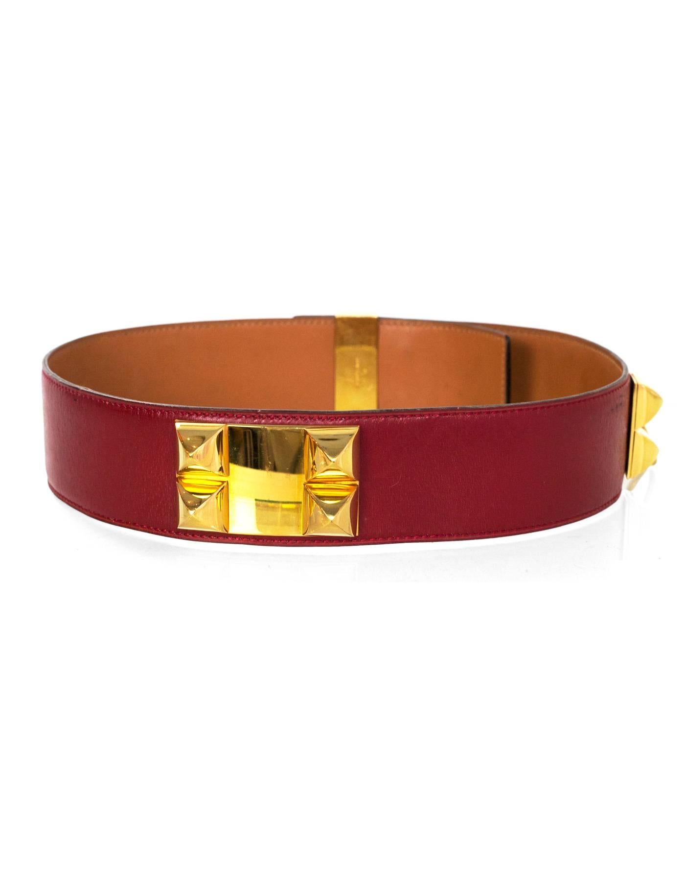 red vintage belt