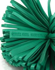 Hermes Green Leather Carmen Tassel Key Ring