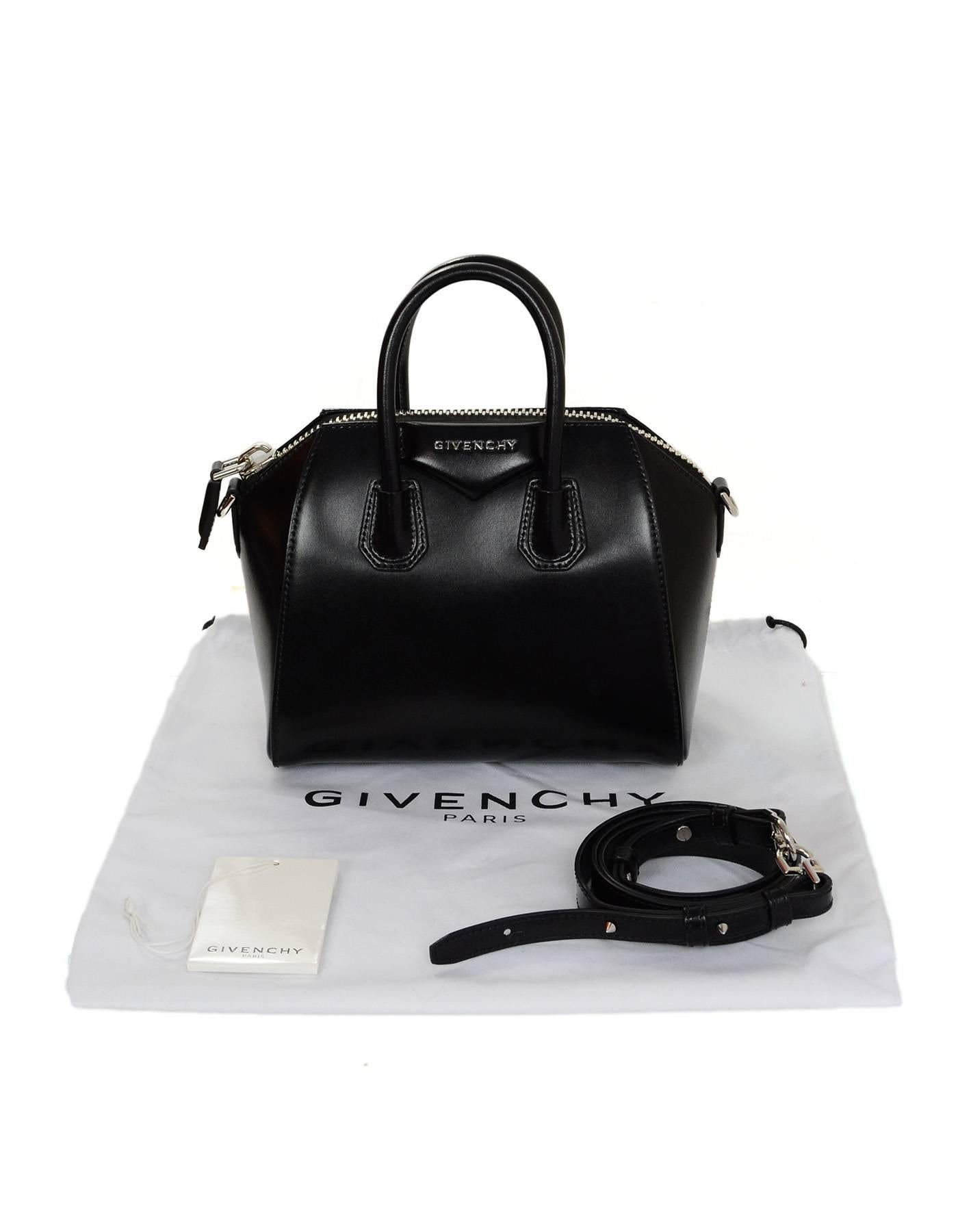Givenchy Black Leather Mini Antigona Satchel Bag 3