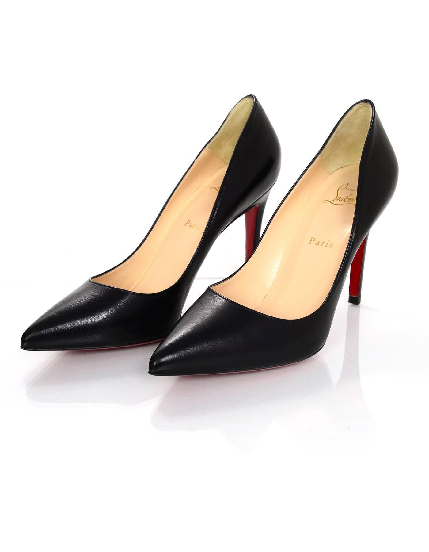 Christian Louboutin Black Leather Pigalle 100mm Pumps Sz 40.5

Made In: Italy
Color: Black
Materials: Leather
Closure/Opening: Slide on
Sole Stamp: Christian Louboutin Made in Italy 40.5
Retail Price: $675 + tax
Overall Condition: Excellent