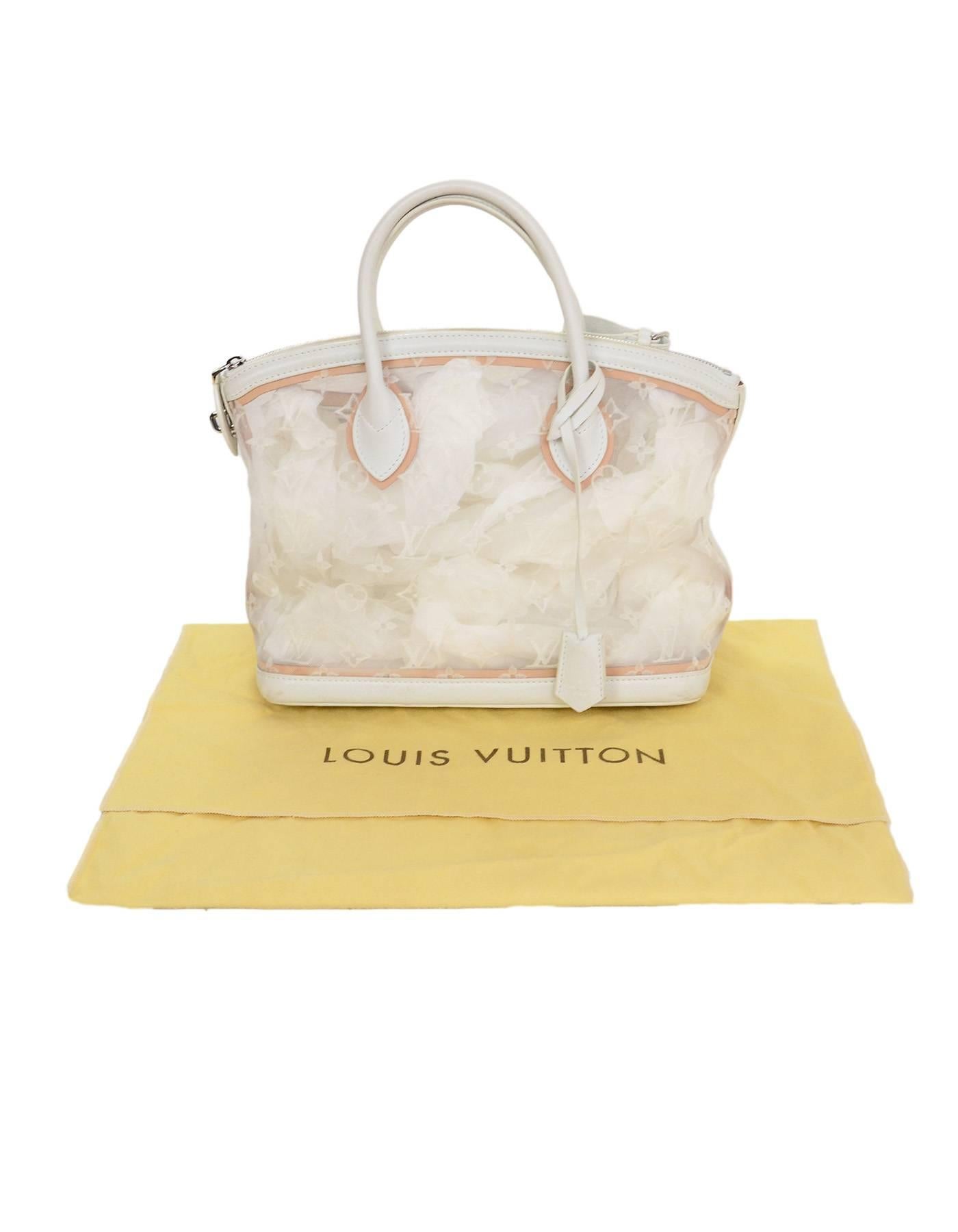 Louis Vuitton White Monogram Transparence Transparent Mesh Lockit Bag rt. $3, 450 2
