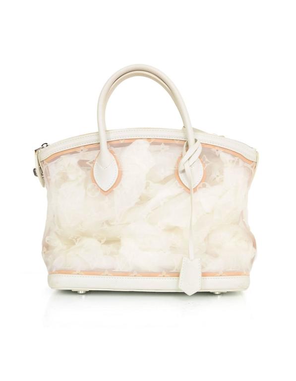 Louis Vuitton White Monogram Transparence Transparent Mesh Lockit Bag rt. $3,450 For Sale at 1stdibs