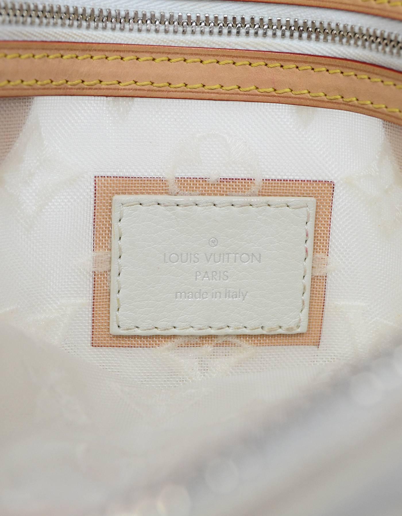 Women's Louis Vuitton White Monogram Transparence Transparent Mesh Lockit Bag rt. $3, 450