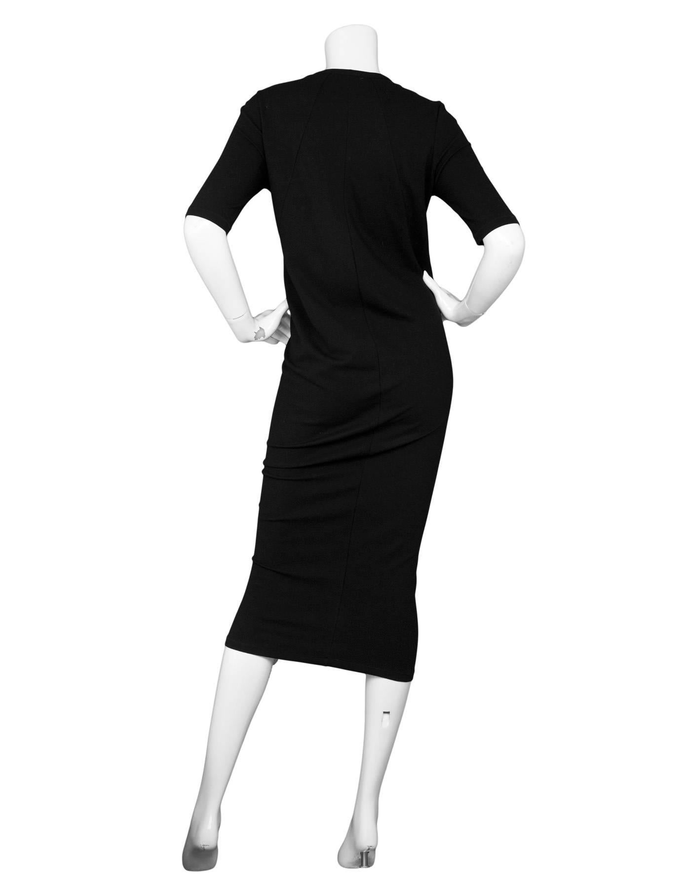 Acne Studios Black T-Shirt Dress Sz M In Excellent Condition In New York, NY