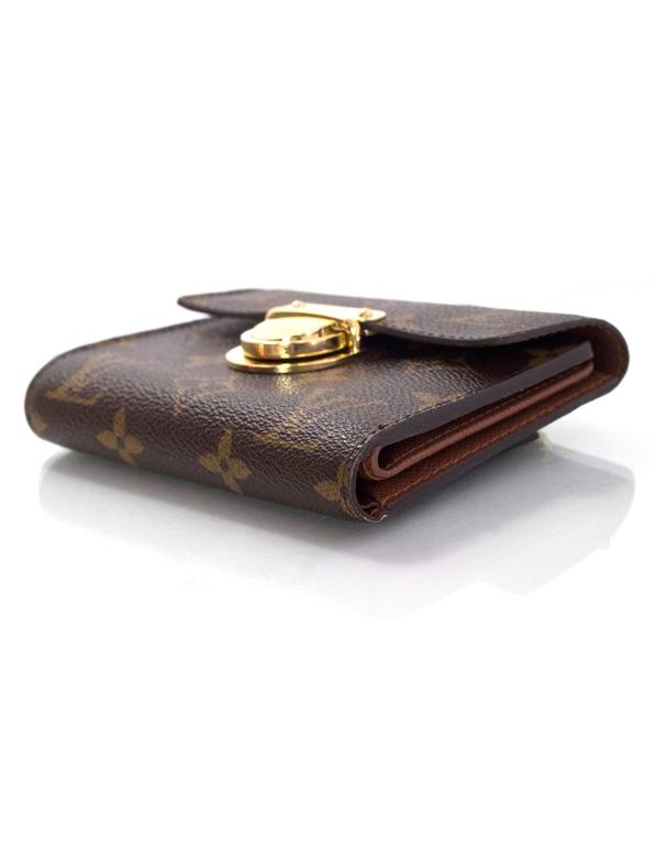 Louis Vuitton Monogram Joey Push Lock Compact Wallet