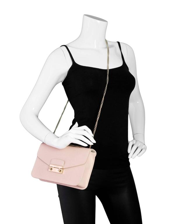 Furla Pink Saffiano Julia Pochette Shoulder/Crossbody Bag For Sale at ...