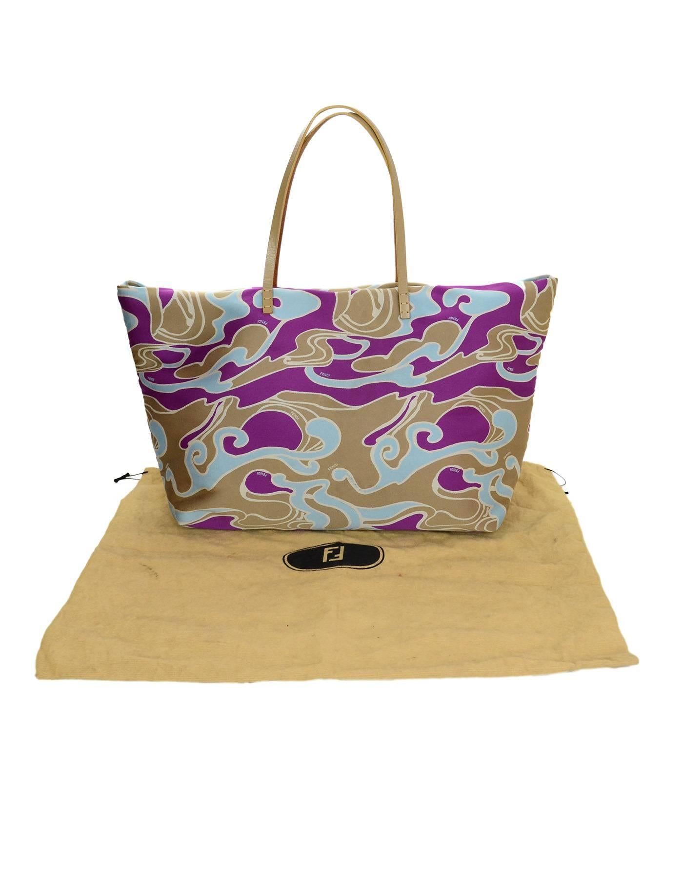 Fendi Multi-Color Abstract Print Tote Bag with Dust Bag 4