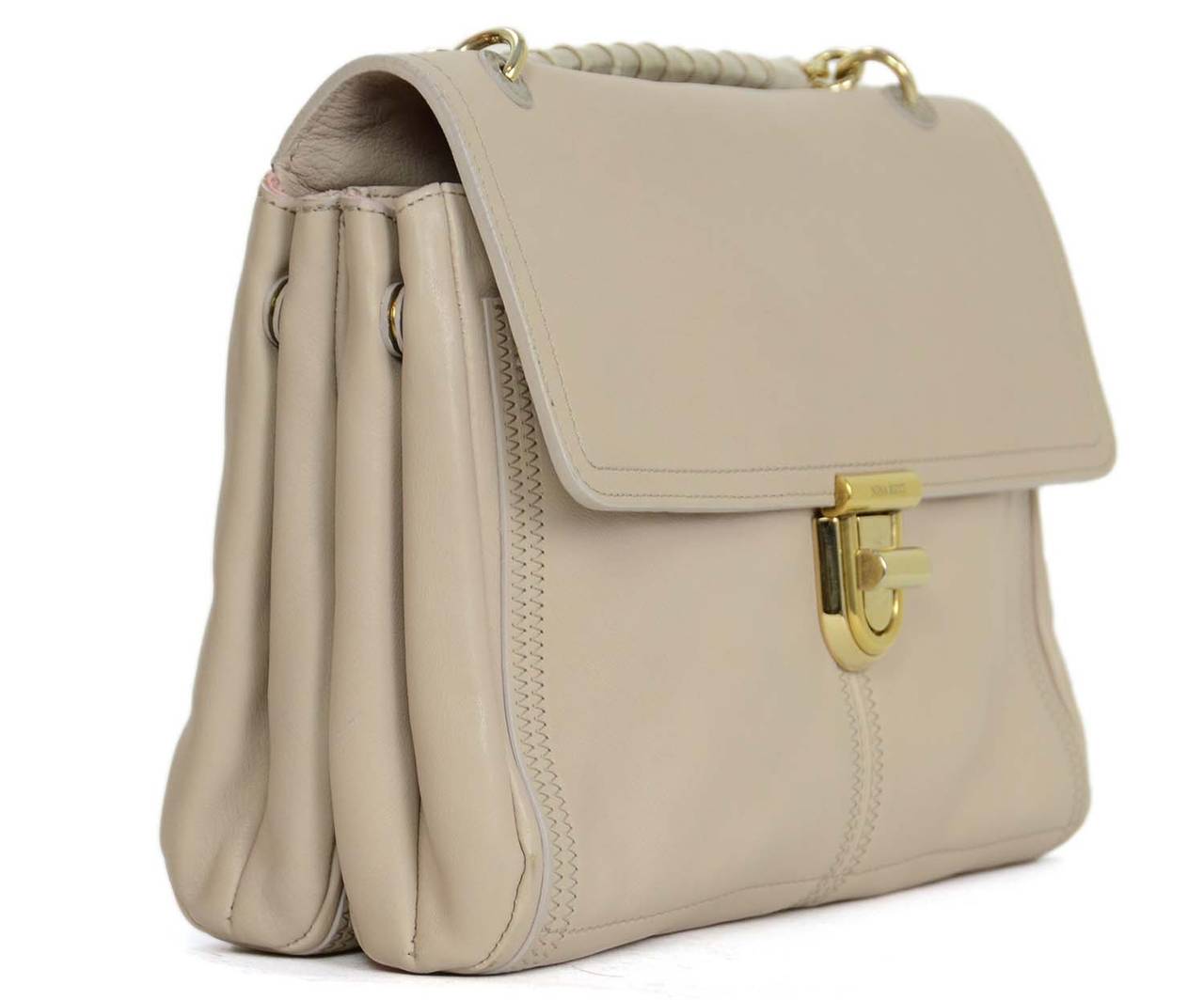 NINA RICCI Blush Leather ASAP Satchel Bag rt. $1, 450 In Excellent Condition In New York, NY