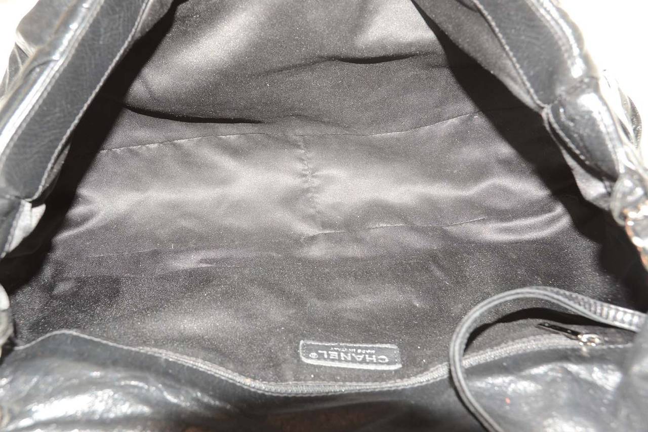 CHANEL Black Leather Pleated XL Maxi Flap Bag w/ Ruthenium Hardware 1