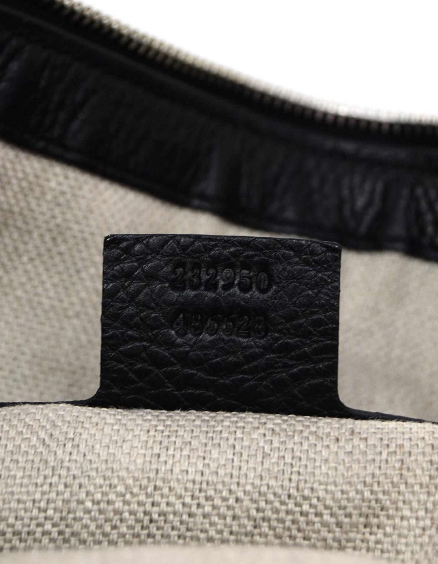 Gucci Black Leather Large Icon Bit Hobo Bag 4