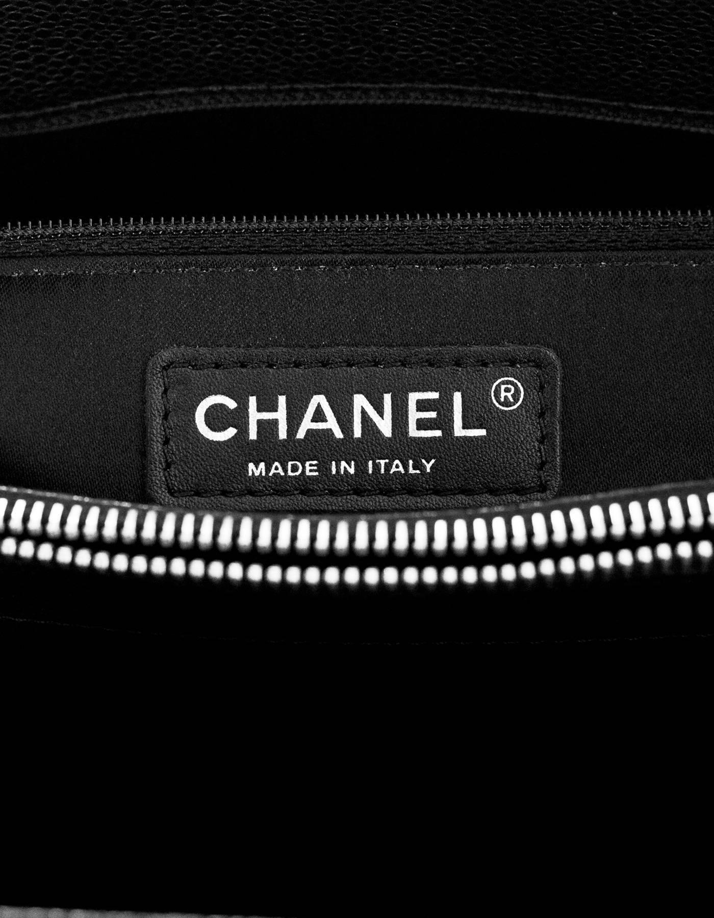 Chanel Black Caviar Leather GST Grand Shopper Tote Bag with SHW 3