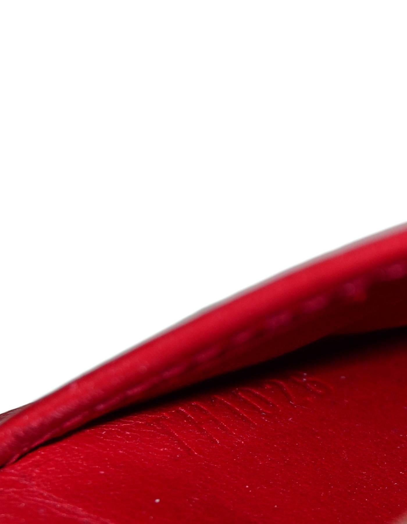 Louis Vuitton Red Pomme d'Amour Monogram Vernis Elise Wallet 3