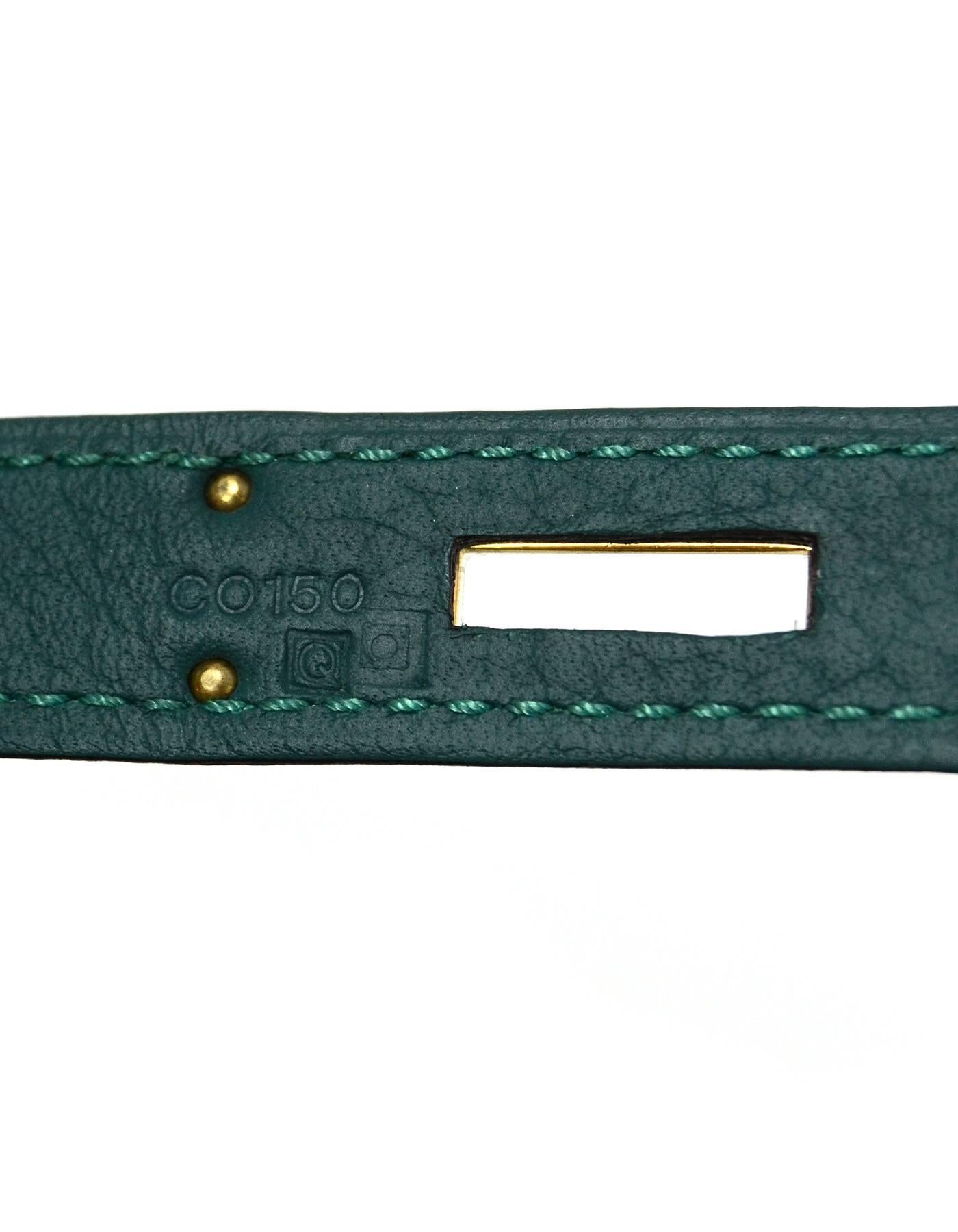Women's Hermes Malachite Green Togo Leather 35cm Kelly Bag GHW