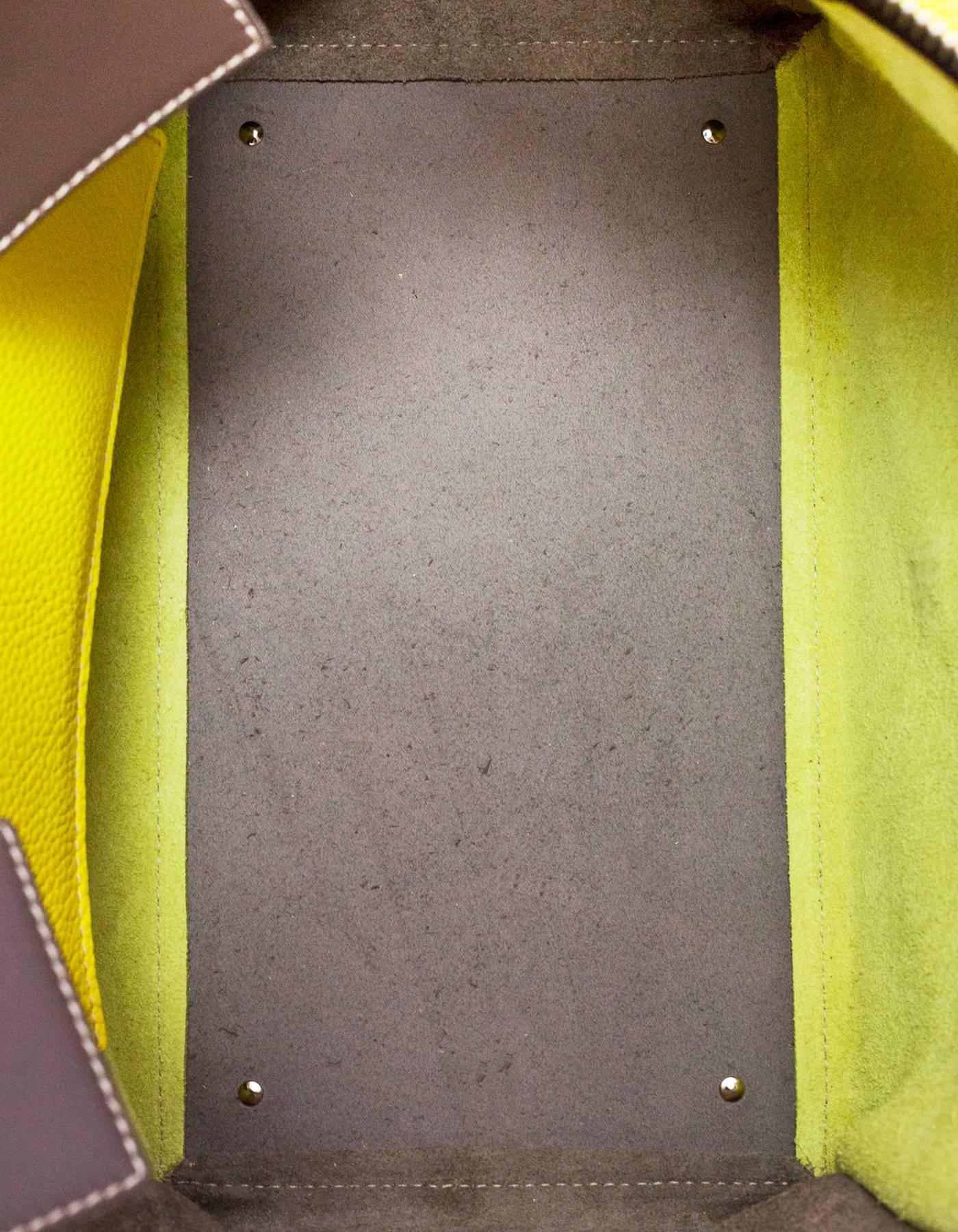 CH Carolina Herrera Beige & Yellow Tote Bag with Dust Bag 2