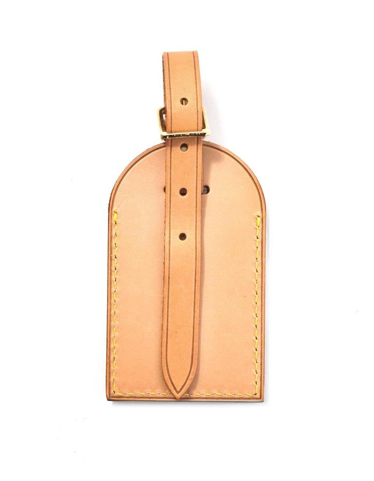 Louis Vuitton Vachetta Luggage Tag and Loop with Dust Bag at 1stDibs