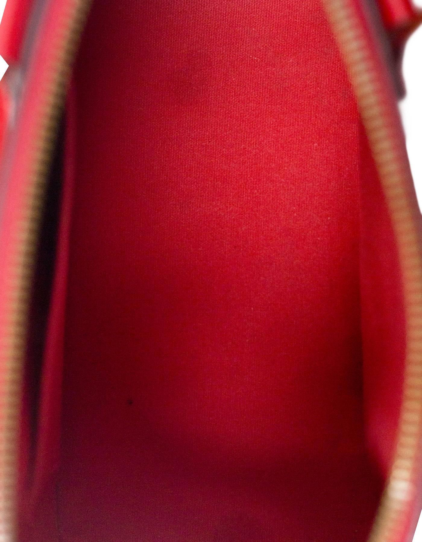 Louis Vuitton Red Patent Leather Monogram Vernis Alma BB Crossbody Bag 1