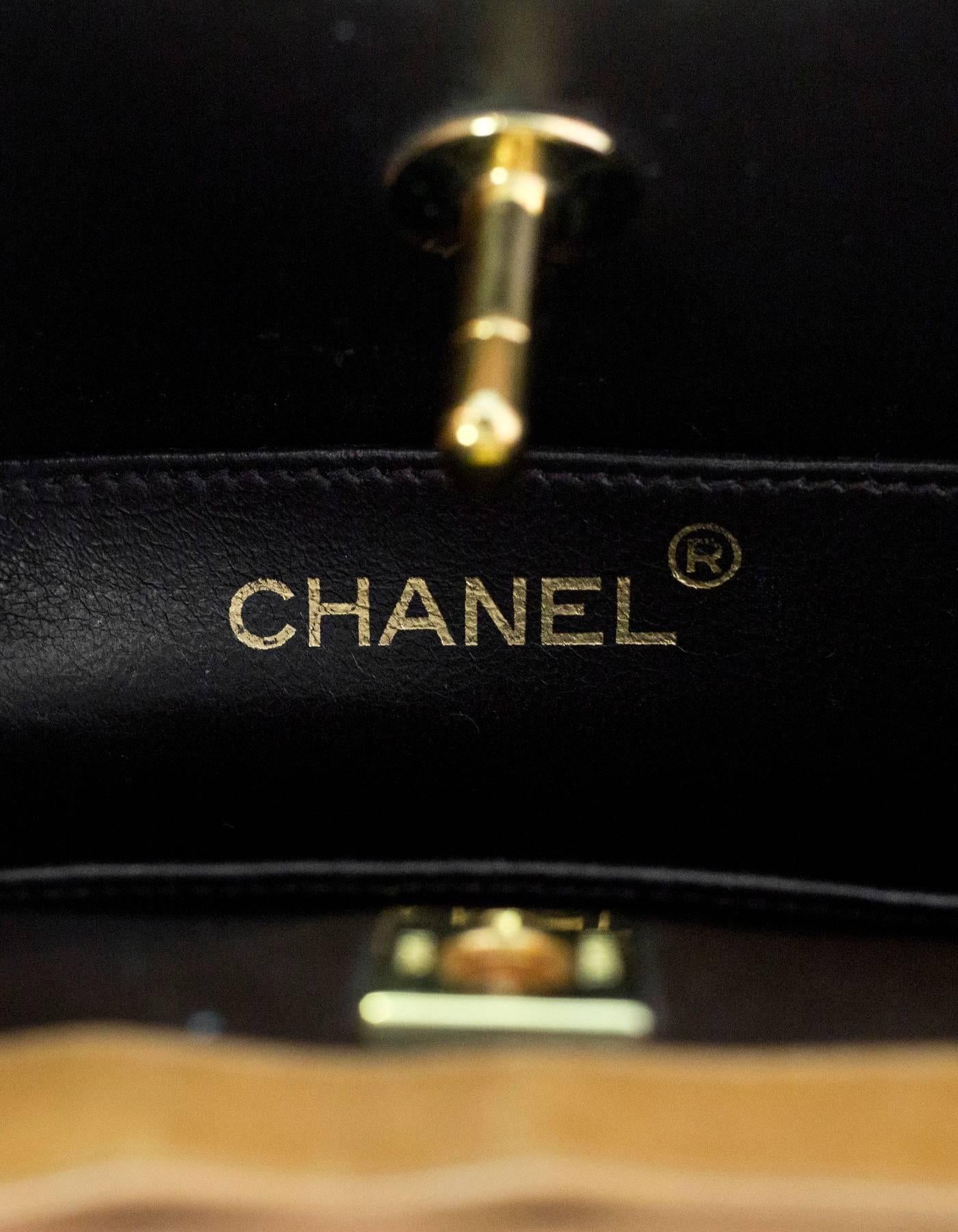 Chanel Vintage Camel Lambskin Leather CC Tote Bag w. Strap 3