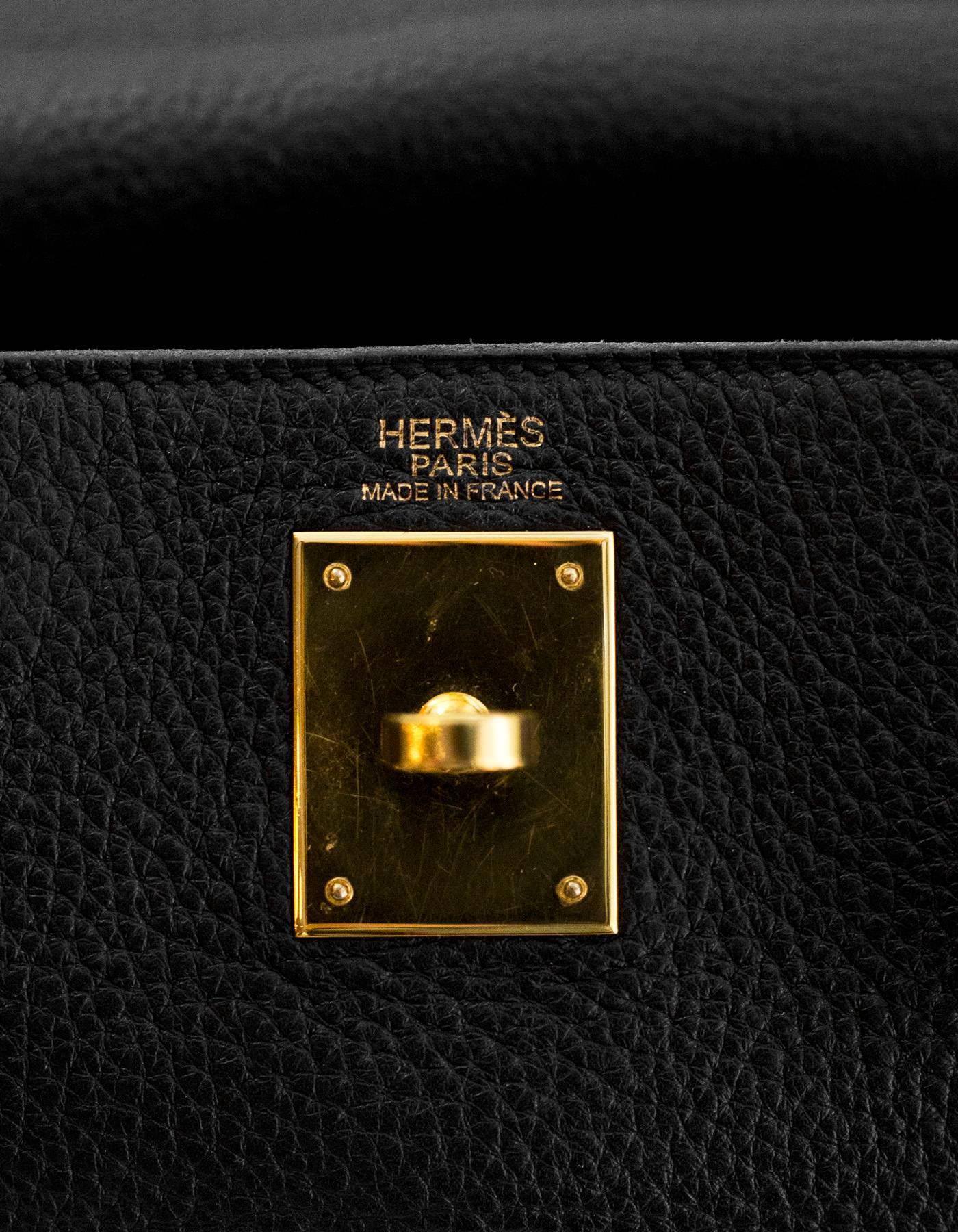 Hermes Black Togo Leather 32cm Retourne Kelly Bag w/ Box 3
