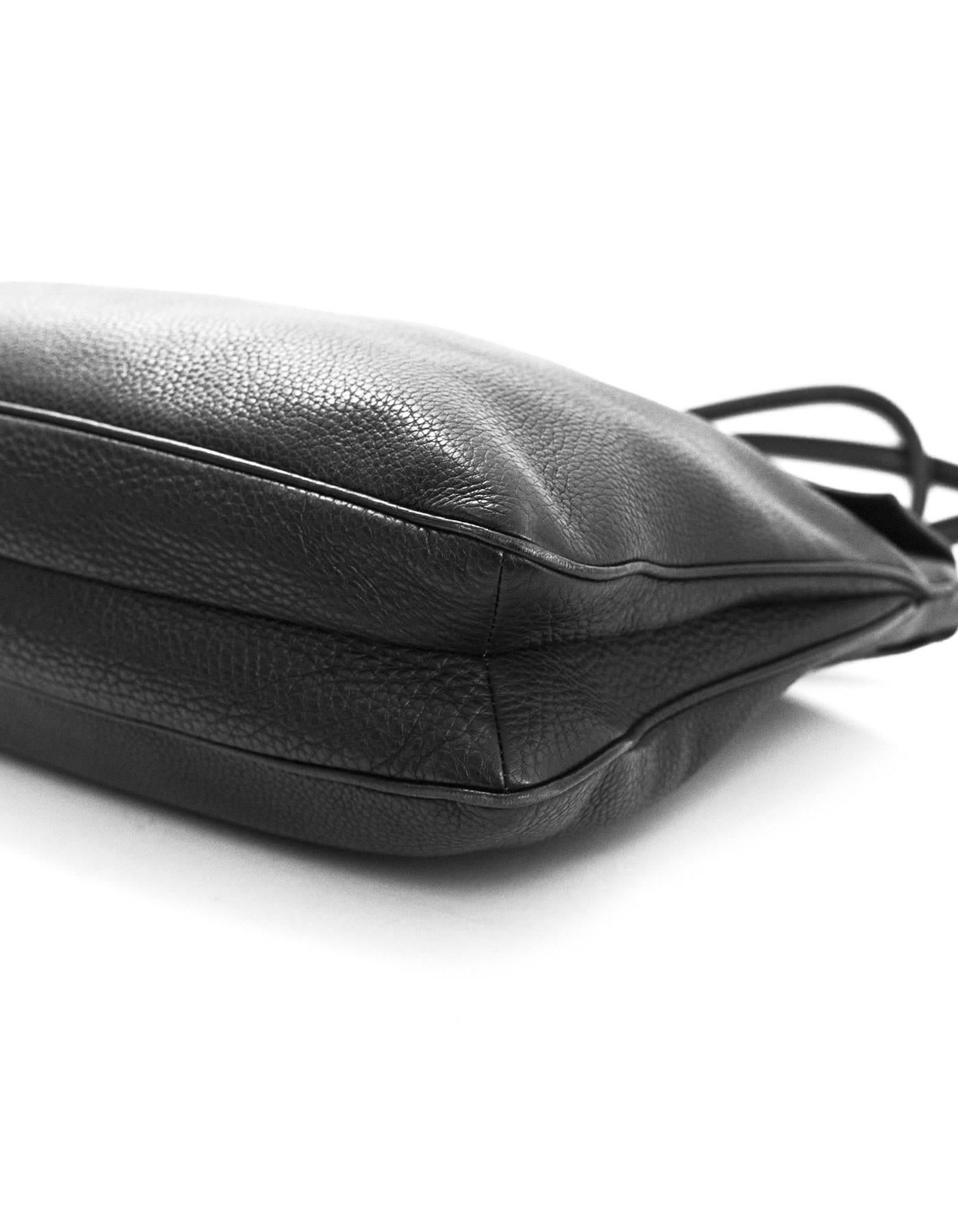 Prada Black Leather Tote Bag 1