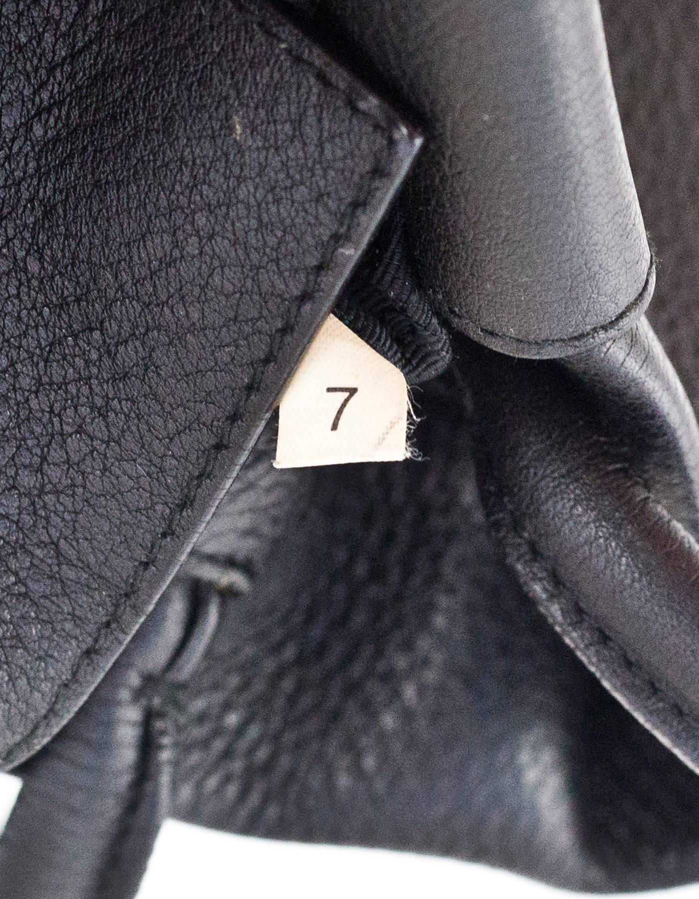 Prada Black Leather Tote Bag 4