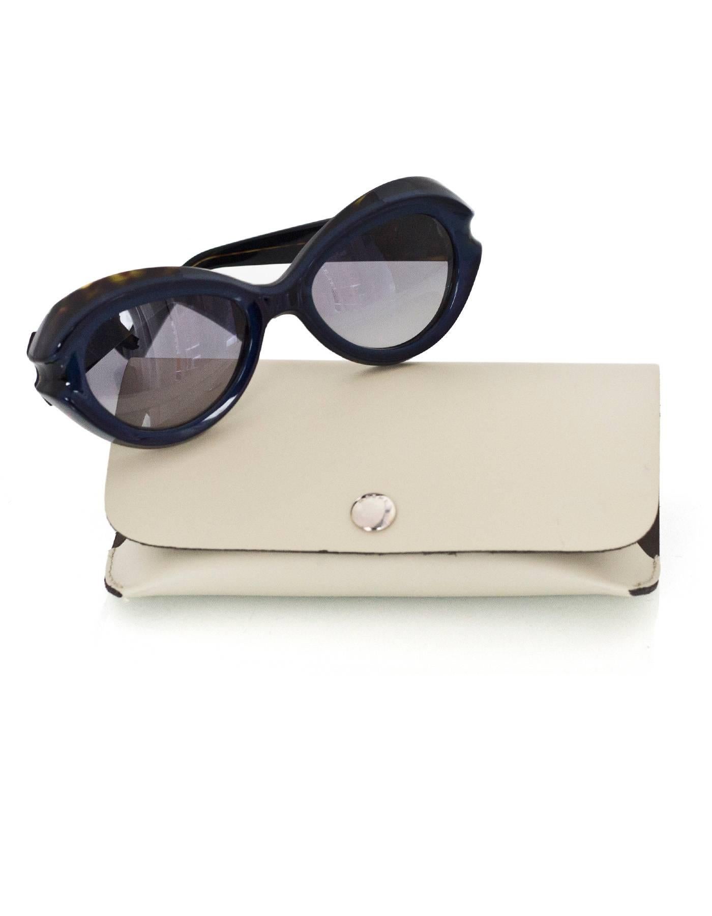Marni Navy & Tortoise Sunglasses with Case 2