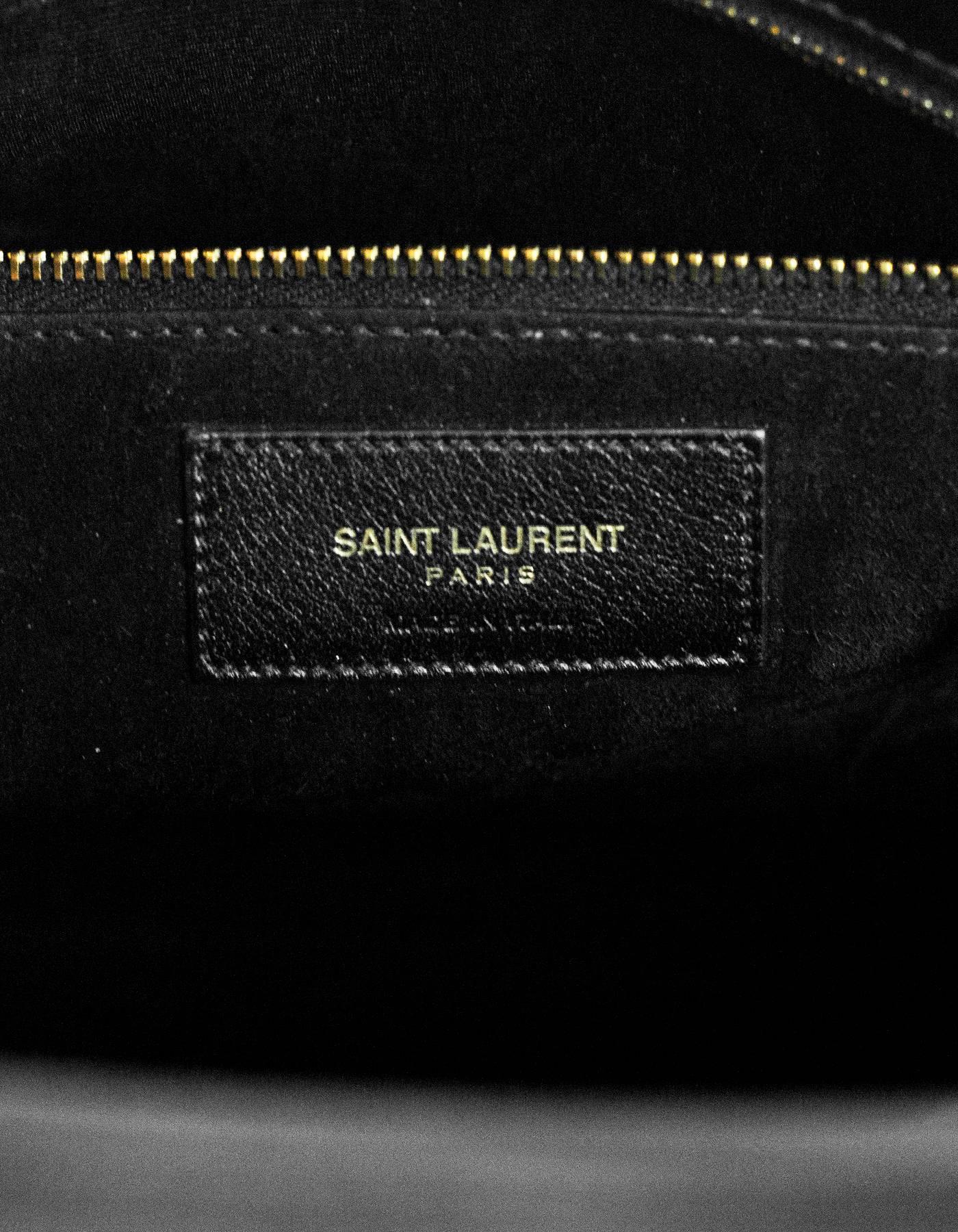 8/9 Saint Laurent Black Calfskin Small Sac De Jour Bag 3