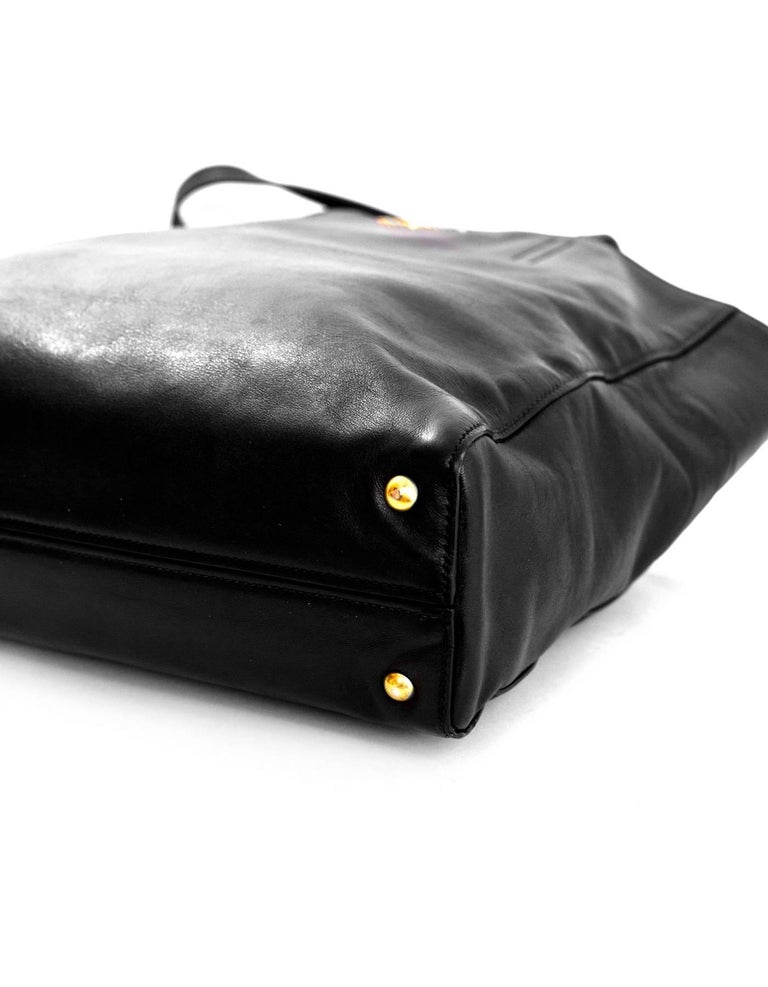 Miu Miu Black Leather Tote Bag For Sale at 1stDibs miu miu