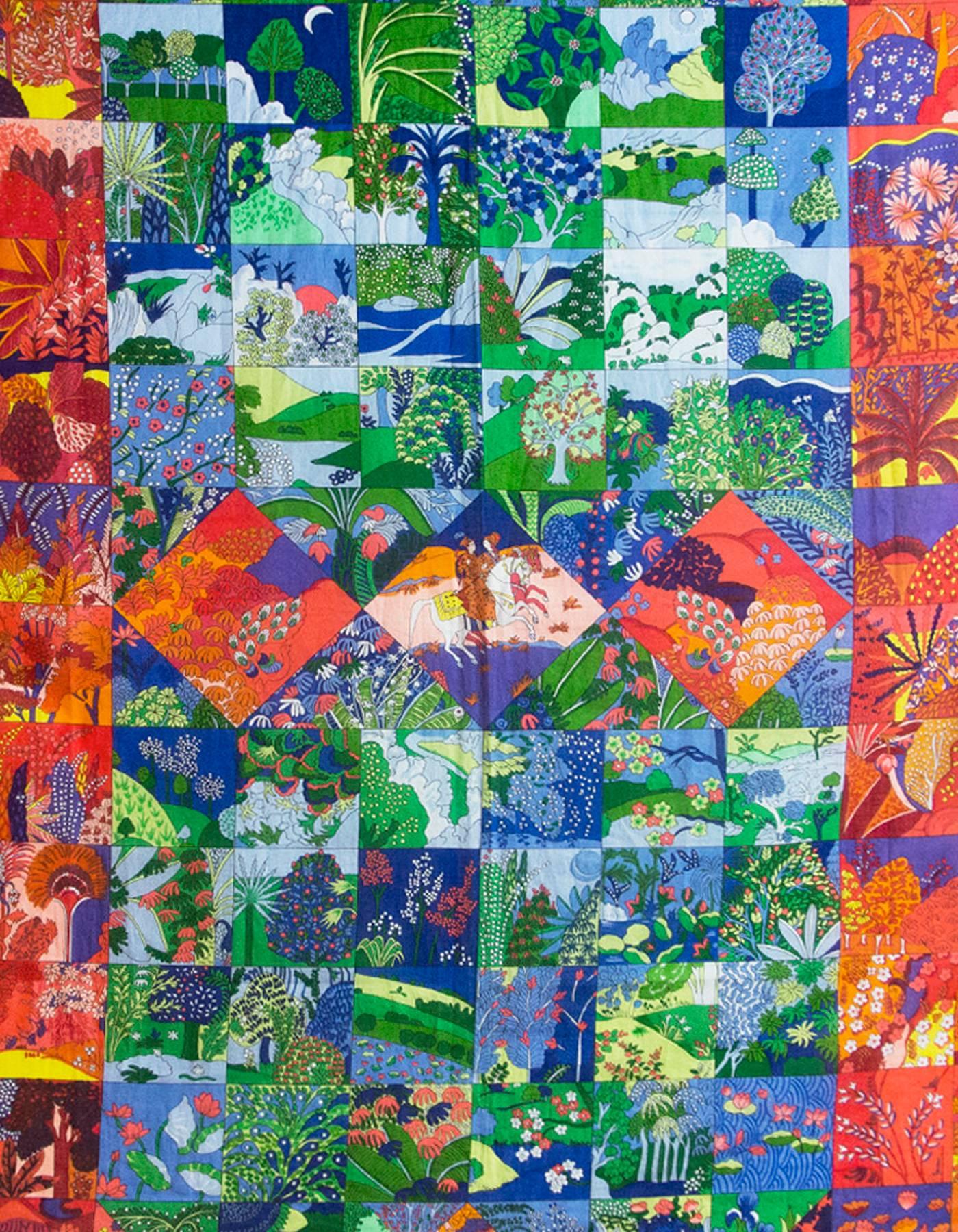 Hermes Multi-Colored Tree Print Cotton Pareo Wrap/Scarf 
Features large tree printed in center

Made In: France
Color: Multi-colored
Composition: 100% Cotton
Retail Price: $610 + tax
Overall Condition: Excellent pre-owned