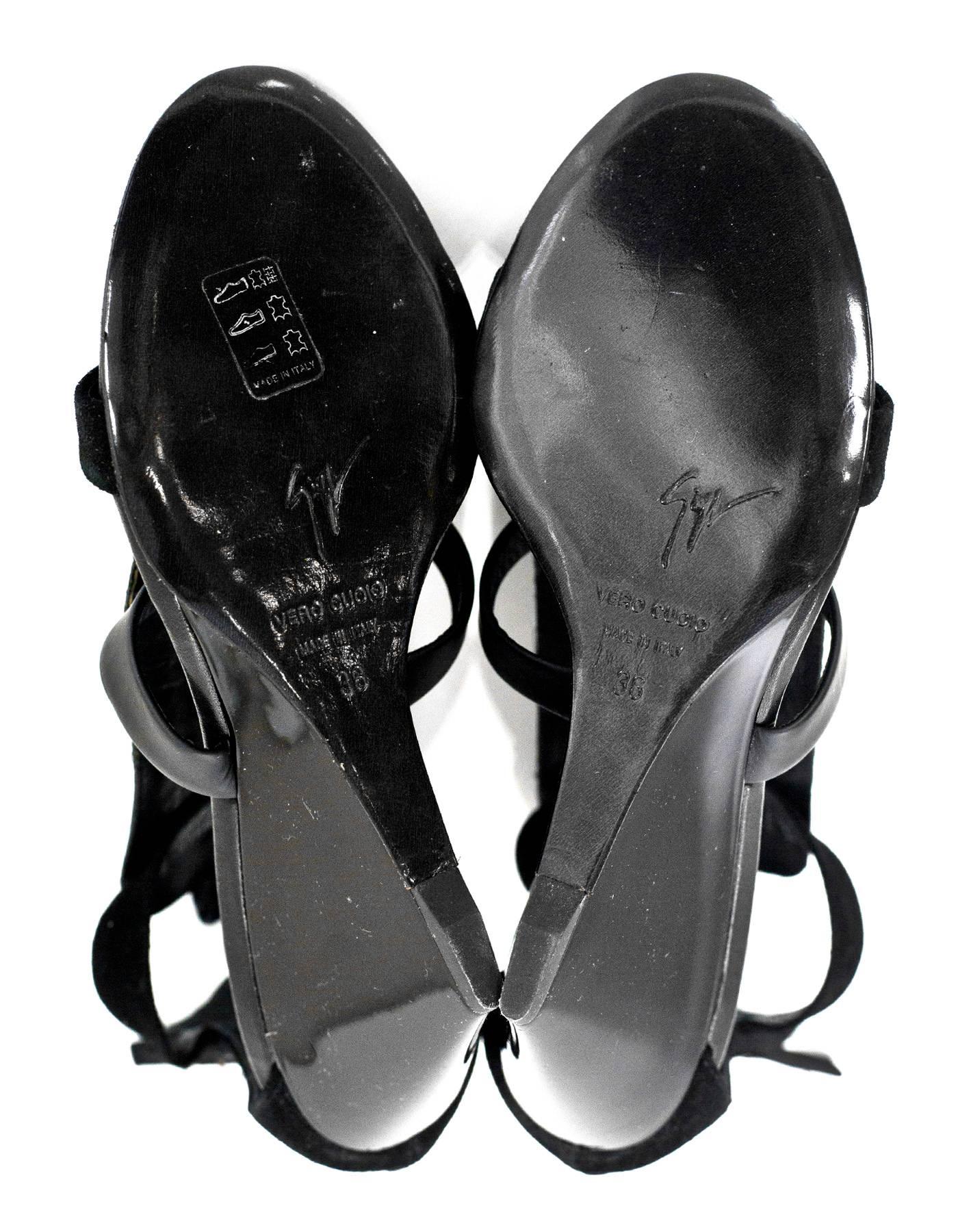 Giuseppe Zanotti Black Bead & Chain Sandals Sz 36 NIB In Excellent Condition In New York, NY