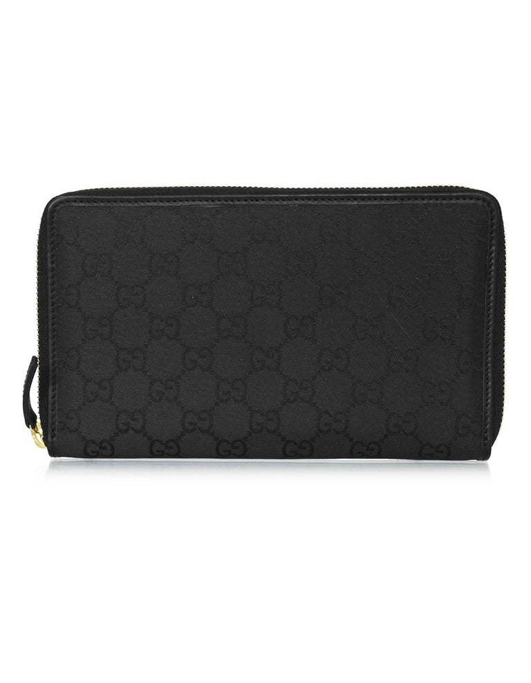 Gucci Monogram GG Nylon Zip Around Wallet with Box For Sale at 1stDibs ...