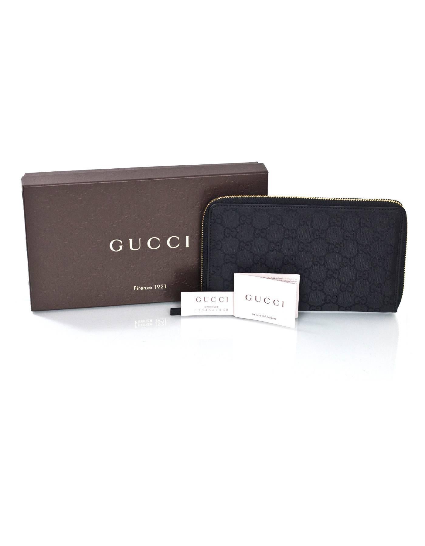 Gucci Monogram GG Nylon Zip Around Wallet with Box 2