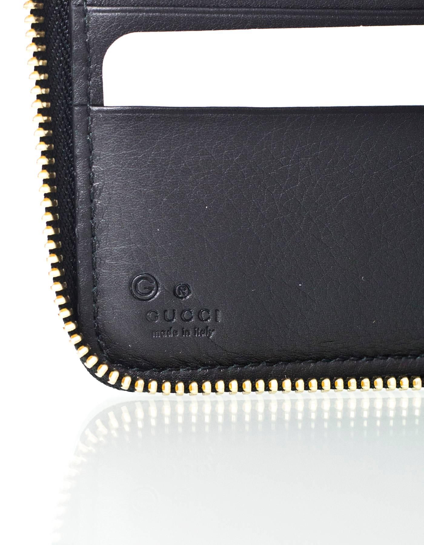 Women's Gucci Monogram GG Nylon Zip Around Wallet with Box